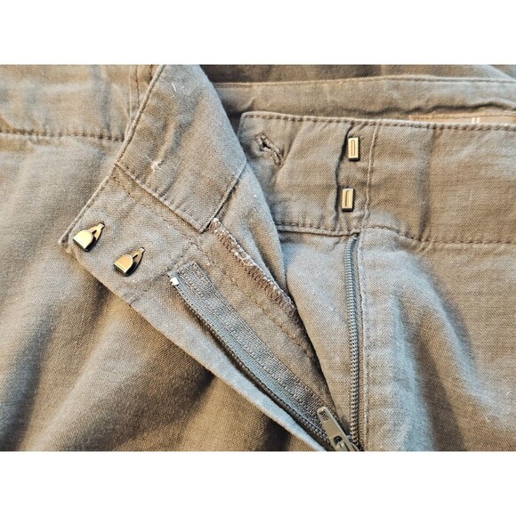 Women's 10 J.Jill Gray Linen Blend Wide Leg Casual Pants Slacks Trousers EUC - Picture 7 of 7
